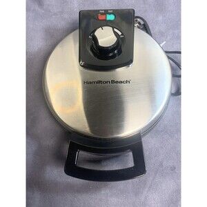 Hamilton Beach 26080 Belgian Waffle Maker Stainless Nonstick Electric Silver